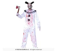 Déguisement D’Halloween Adulte Clown Zombie Ghost Blanc Fiestas Guirca