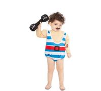 Mom Strongman Baby Costume Bleu 7-12 Months