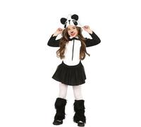 FIESTAS GUIRCA | Costume Ourse Panda Enfant (3-4 Ans) - Robe, Cagoule et Jambières - Costumes d'Animaux et d'Ours pour Halloween, Carnaval et Fêtes Costumées - Idéal pour Filles - Blanc et Noir