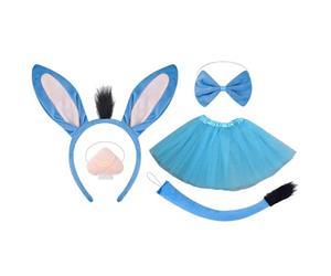 Déguisement d'animaux pour - Ensemble nœud papillon pour le nez, bandeau avec oreilles et queues poilues pour les tout-petits | Costume de cosplay amusant pour le jeu de fête Hallow