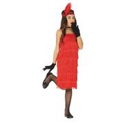 Déguisement Danseuse Charleston Rouge - Disfrazzes - Pour Fille - Robe et Ruban Inclus 7-9 ans