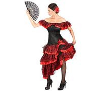 Déguisement danseuse de flamenco femme rouge et noir Jadeo