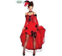 Déguisement Danseuse de French Cancan - FIESTAS GUIRCA - Cowboy et Cowgirl - Femme - Rouge - Polyester S