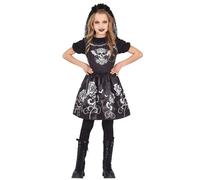 FIESTAS GUIRCA Déguisement Ballerine Gothique - Robe Noire Avec Imprimé Pour Fille 10-12 Ans