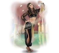 Déguisement danseuse orientale Asma - BOLAND - Modèle Oriental(e) - Polyester - Noir L