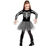 W WIDMANN MILANO Party Fashion - Costume enfant danseuse squelette, faucheuse, déguisement Halloween