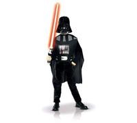 Déguisement Dark Vador Star Wars - Kit avec cape, ceinture, masque et sabre lumineux pour enfant de 3 à 8 ans