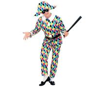 Widmann Costume Arlequin Adulte Multicolore Taille S