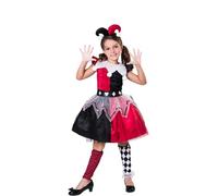Déguisement De Arlequine Rouge Et Noire Pour Fille (Taille 5-6a) Multicolore