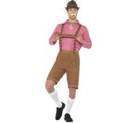 Déguisement de Bavarois Rouge et Marron pour homme L