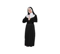 Smiffy's – Costume de religieuse noir, robe et coiffe – Halloween/Carnaval