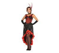 Déguisement De Cancan Rouge Et Noir Pour Femme (Taille M) Multicolore