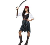 Déguisement De Capitaine Pirate Des Mers Bleu Pour Femme (Taille Xl) Multicolore