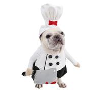 Déguisement de chat pour Halloween - Costume de chef pour chaton Halloween, accessoires réglables pour animaux de compagnie, petites, moyennes, grandes fêtes, anniversaires