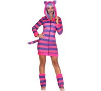 Déguisement De Chatte Cheshire De Alice Pour Femme (Taille L) Multicolore