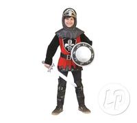 Déguisement de chevalier rouge - FUNNY FASHION - 140 cm - Tunique velours - Coiffe - Ceinture