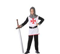 Déguisement De Chevalier Templier Blanc Pour Garçon (Taille 7-9a) Multicolore