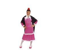 Déguisement De Chulapa Madrilña Pour Fille Et Bébé (Taille 5-7a) Multicolore