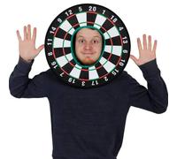 Déguisement de cible de fléchettes unisexe - Lot de 6 - Casque de sport fantaisie avec capuche attachée - Tenue amusante pour adultes pour enterrements de vie de garçon, tournées dans les pub