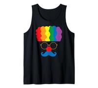 Déguisement de Clown aux Cheveux Arc-en-Ciel Débardeur