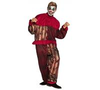Boland - Costume Midnight Clown, combinaison avec col, hommes, horreur, clown, psychopathe, Halloween, carnaval, fête costumée