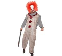 Déguisement De Clown Méchant Gris Pour Homme (Taille L) Multicolore