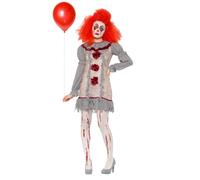 Déguisement De Clown Méchante Grise Pour Femme (Taille L) Multicolore