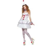 Déguisement De Clown Mystique - Viving - Taille Xxl - Multicolore - Inclus : Robe, Poignets, Collier, Coiffe