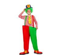 Déguisement De Clown Rouge Et Vert Pour Garçon Multicolore