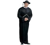 Déguisement de curé - WIDMANN - Modèle Curé - Grande taille XL - Adulte - Mixte - Noir