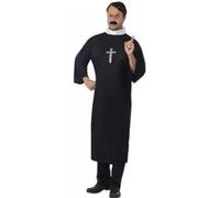 Smiffy's – Costume de prêtre Halloween – longue soutane et col – Noir