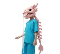 Déguisement de dinosaure réaliste avec crâne 3D et épine dorsale pour adultes pour Halloween, cosplay, fêtes et célébrations