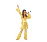 Déguisement De Disco Doré Pour Fille (Taille 7-9a) Multicolore