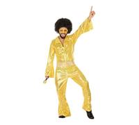 Déguisement De Disco Doré Pour Homme (Taille S) Multicolore