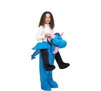 Déguisement Dragon Muscle Enfant - Carry Me & Ride On - Modèle Dragon - Bleu Multicolore - Intérieur 10-12 ans