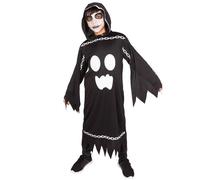 Rubies Déguisement fantôme enchaîné pour garçons et filles, tunique imprimée numériquement avec capuche, effet brillant dans l'obscurité, pour Halloween, fêtes et carnaval