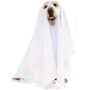 Déguisement de fantôme pour Chien, Adorable Cape Blanche Amusante en Polyester pour Halloween, 70 cm, pour fête, Farce ou friandise.