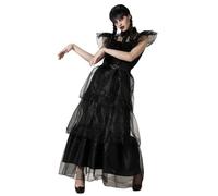 Déguisement De Fête Du Mercredi Femme - Angel Tomas, Sa - Xs/S - Noir - Carnaval, Halloween Multicolore