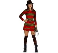 Déguisement de Freddy Krueger femme Freddy - Funidelia- 117001- Films de peur, Les Griffes de la nuit, Horreur - Multicolore XS
