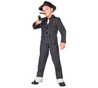 Widmann Gangster (Jacket, Shirt With Tie, Pants) (158 cm / 11-13 Years) Black