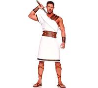 Déguisement de gladiateur romain blanc pour homme et femme Costume de guerrier centurion pour homme et femme (homme, XL)