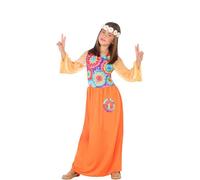 Déguisement De Hippie De La Paix Pour Fille (Taille 3-4a) Multicolore
