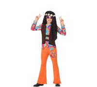 Déguisement De Hippie De La Paix Pour Garçonn (Taille 3-4a) Multicolore