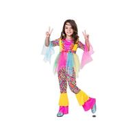 Mom Hippie Girl Costume Rose 5-6 Years Enfants