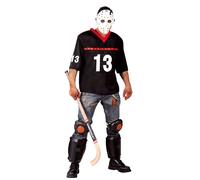 Hockey Horror Mask Halloween costume de hockey sur glace, taille : 48 - 50 (M) couleur : noir