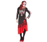 Déguisement De La Mort Mexicaine Ou Squelette Catrina Pour Femme. (Taille Unique Femme)