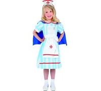 Smiffys Costume infirmière vintage, robe avec cape et coiffe Halloween, Carnaval