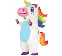 Déguisement de licorne gonflable arc-en-ciel pour adulte TU