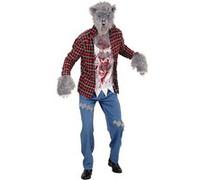 W WIDMANN MILANO Party Fashion - costume de loup-garou, chemise, t-shirt, pantalon, gants, masque, animaux, Halloween