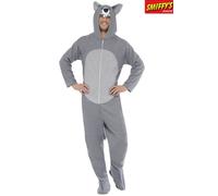 Smiffys Costume de loup, tout-en-un avec capuche Halloween, Carnaval